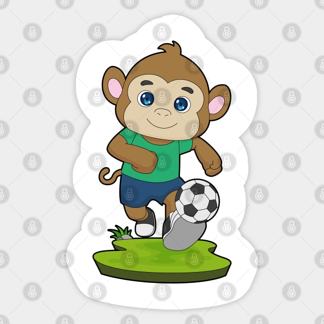 Monkey Soccer player Soccer Sticker by Markus Schnabel